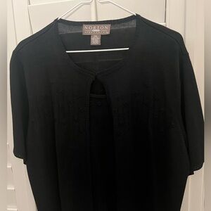 Norton’s Black Short Sleeve Sweater Set
